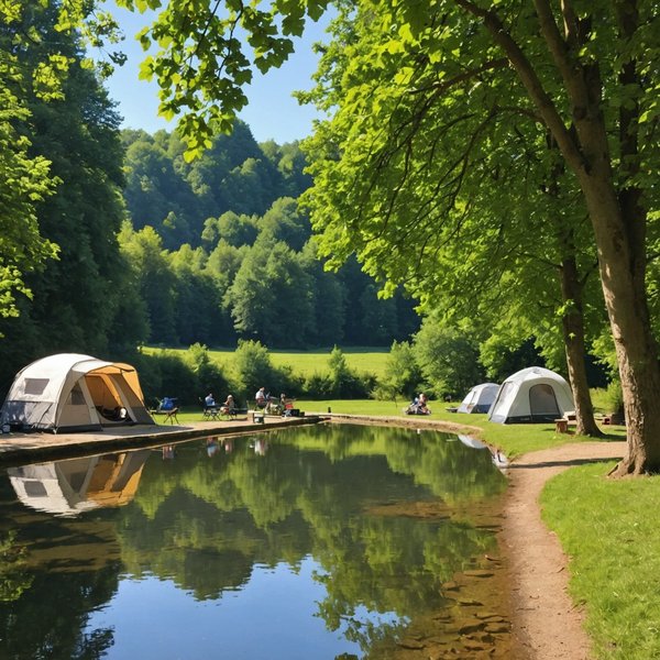 Camping idyllique au bord de la dordogne en corrèze